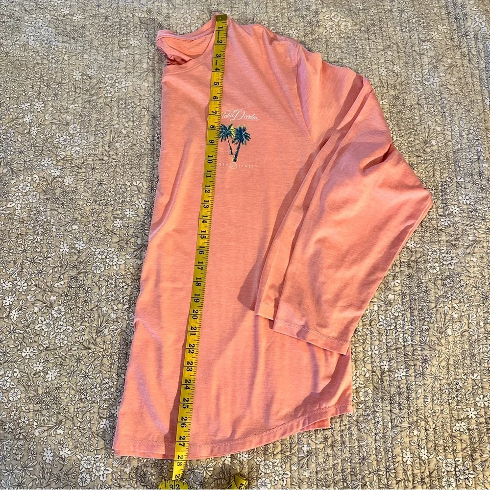 Lauren James Coral Tee with Palm Tree Design - Picture 8 of 11